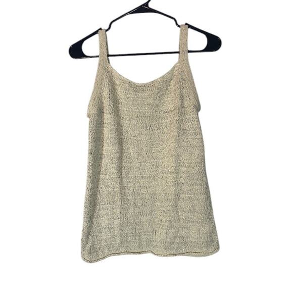 J. Jill Yellow Cotton Blend Sleeveless Scoop Neck Knit Tank Top Women Sz S - Picture 2 of 6